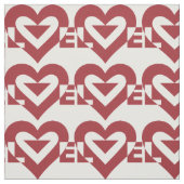 Tissu Graphique d'amour cool, Bourgogne (Échantillon)