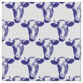 Tissu Graphique de vaches d'art pop violet (Fermer)