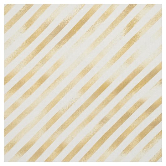Tissu Graphique en bande blanche glam or (Échantillon)
