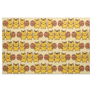Tissu Graphique mignon de motif d'écureuils
