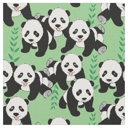 Tissu Graphisme des ours de panda (Fermer)