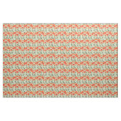 Tissu Graphisme floral orangé (Yard)