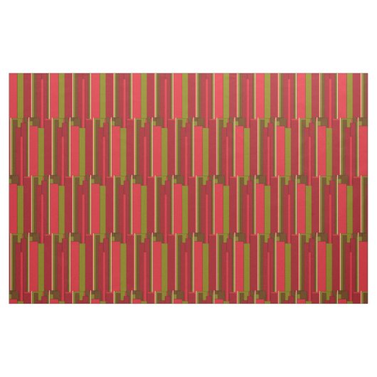 Tissu Gras rouge et vert (Fat Quarter)