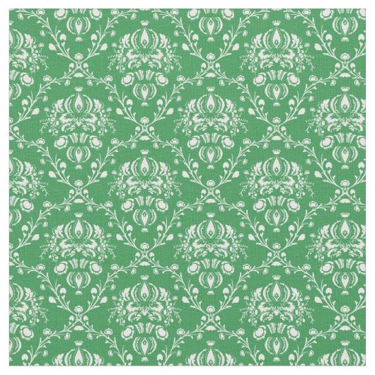 Tissu Grass vert et blanc Damas (Fermer)