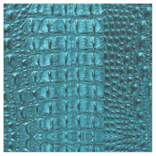 Tissu gravure d'alligator bleu bleu turquoise et chère