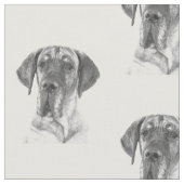 Tissu Great dane noir et blanc (Fermer)