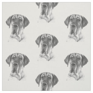 Tissu Great dane noir et blanc
