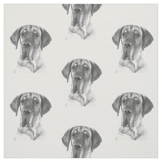 Tissu Great dane noir et blanc (Échantillon)
