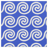 Tissu Grec Meander Key Waves Motif Bleu (Fermer)