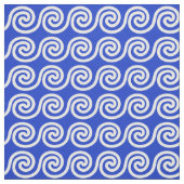 Tissu Grec Meander Key Waves Motif Bleu (Échantillon)