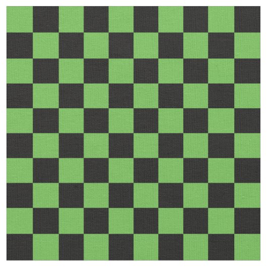 Tissu Green & Black Checkerboard (Fermer)