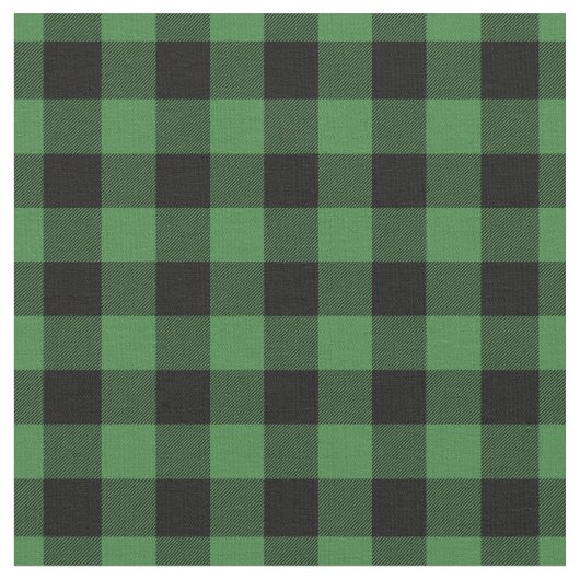 Tissu Green & Black Gingham Plaid (Fermer)