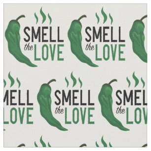 Tissu Green Chile Smell the Love Fabric