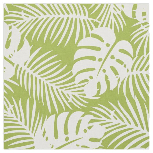 Tissu Green Palm Feuille Rainforest Motif (Échantillon)