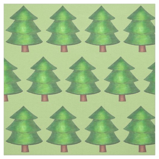 Tissu Green Pine Tree Forest Camp Bois (Échantillon)