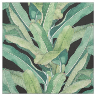 Tissu Green Tropical Vintage Banana Feuilles
