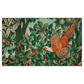 Tissu GREENERY, FOREST ANIMALS Pheasant, Fox, Green Flor (Fat Quarter)