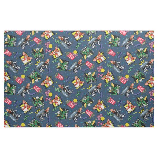 Tissu Gremlins™ 80's Retrowave Pattern (Fat Quarter)