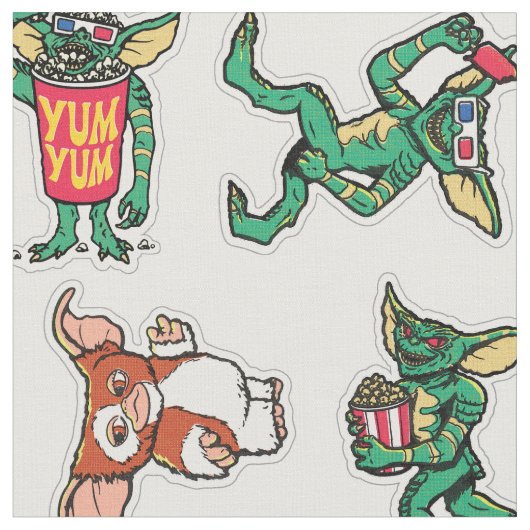Tissu Gremlins™ Sticker Fun Pattern (Fermer)