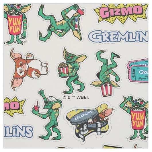 Tissu Gremlins™ Sticker Fun Pattern (Échantillon)