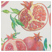 Tissu Grenade juteuse aux feuilles (Fermer)