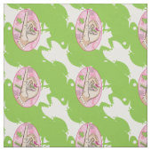 Tissu Grenouille rose et verte (Échantillon)