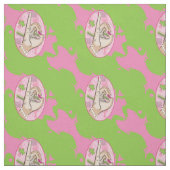 Tissu Grenouille rose et verte (Échantillon)