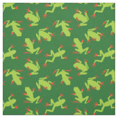 Tissu Grenouille verte à motif (Échantillon)