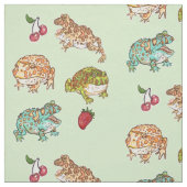 Tissu Grenouilles à cornes (Échantillon)