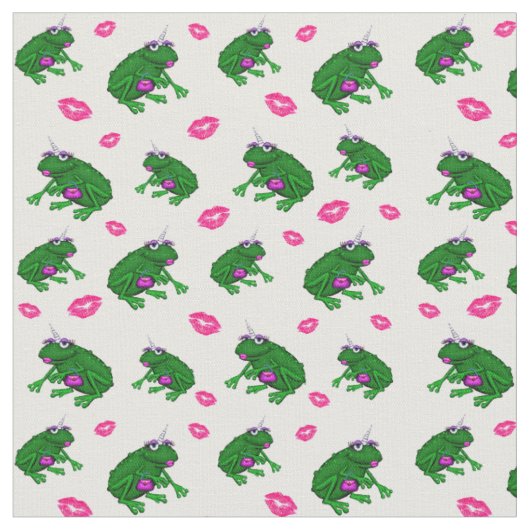 Tissu Grenouilles Et Baisers (Fermer)
