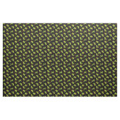 Tissu Grenouilles vertes Motif sur noir (Yard)