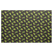 Tissu Grenouilles vertes Motif sur noir (Fat Quarter)