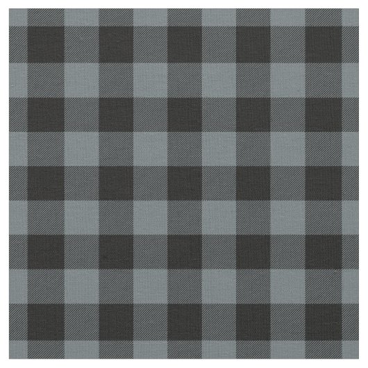 Tissu Grey Blue & Black Plaid Gingham (Fermer)