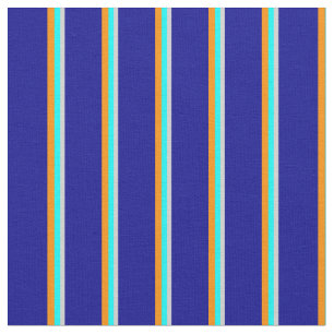 Tissu Grey clair, Aqua, orange foncé et bleu foncé