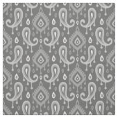 Tissu Grey Ikat Paisley (Échantillon)
