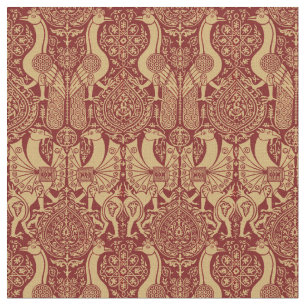 Tissu Griffin Médiéval vintage Et Motif Peacock