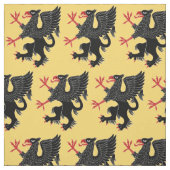 Tissu Griffin Rampant Sable (Échantillon)