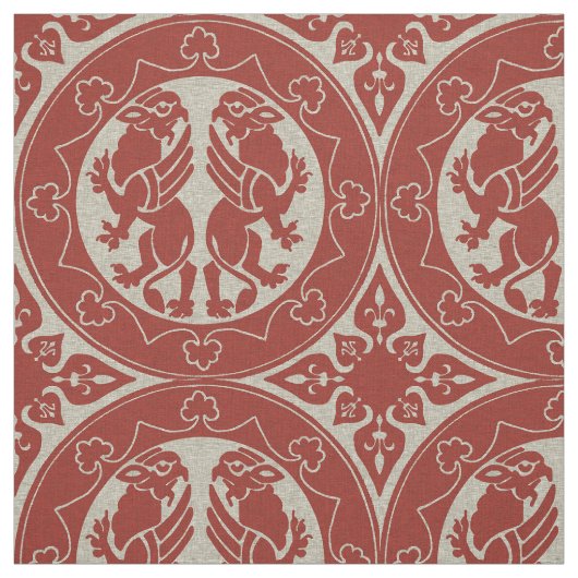 Tissu Griffins médiévaux (Échantillon)