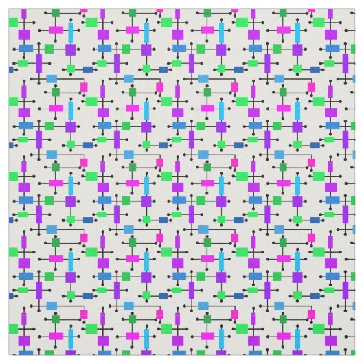 Tissu Grille de couleurs cool (Échantillon)