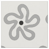 Tissu gris abstrait moderne de fleur (Fermer)