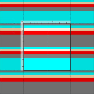 Tissu Gris, Aqua, Tan & Rouge