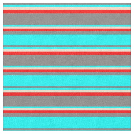 Tissu Gris, Aqua, Tan & Rouge (Fermer)