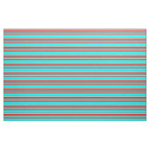 Tissu Gris, Aqua, Tan & Rouge (Fat Quarter)