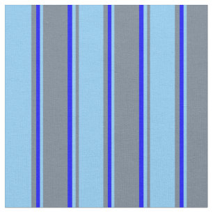 Tissu gris ardoise, bleu ciel clair et bleu