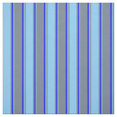 Tissu gris ardoise, bleu ciel clair et bleu (Échantillon)
