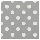 Tissu Gris Ash Blanc Pois Textile (Fermer)