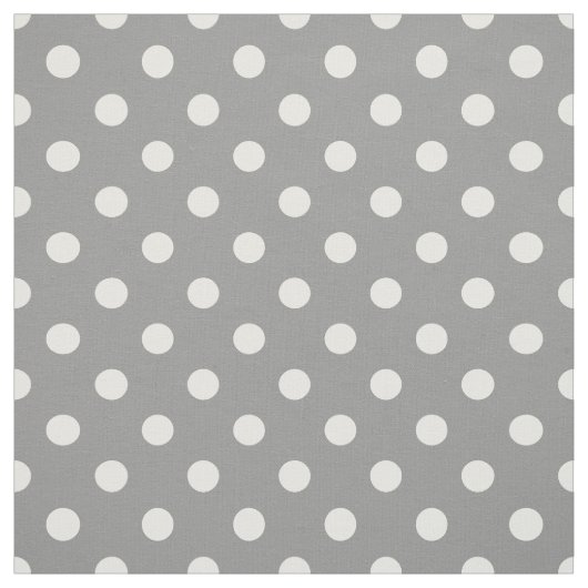 Tissu Gris Ash Blanc Pois Textile (Échantillon)