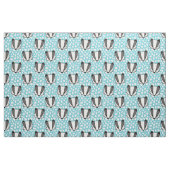 Tissu Gris blanc bleu - Motif blaireau (Fat Quarter)
