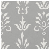 Tissu gris blanc élégant damassé (Fermer)
