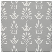 Tissu gris blanc élégant damassé (Échantillon)